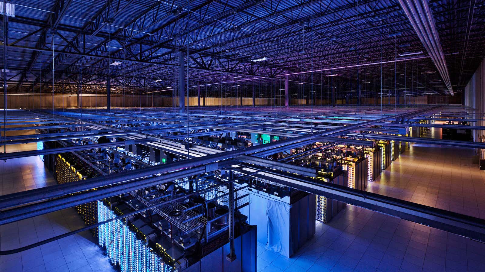 Data centers like this Google facility use copious amounts of electricity.