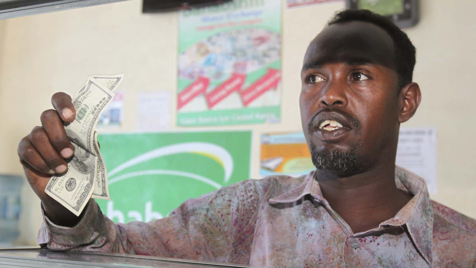 40 percent of Somali families rely on remittances.