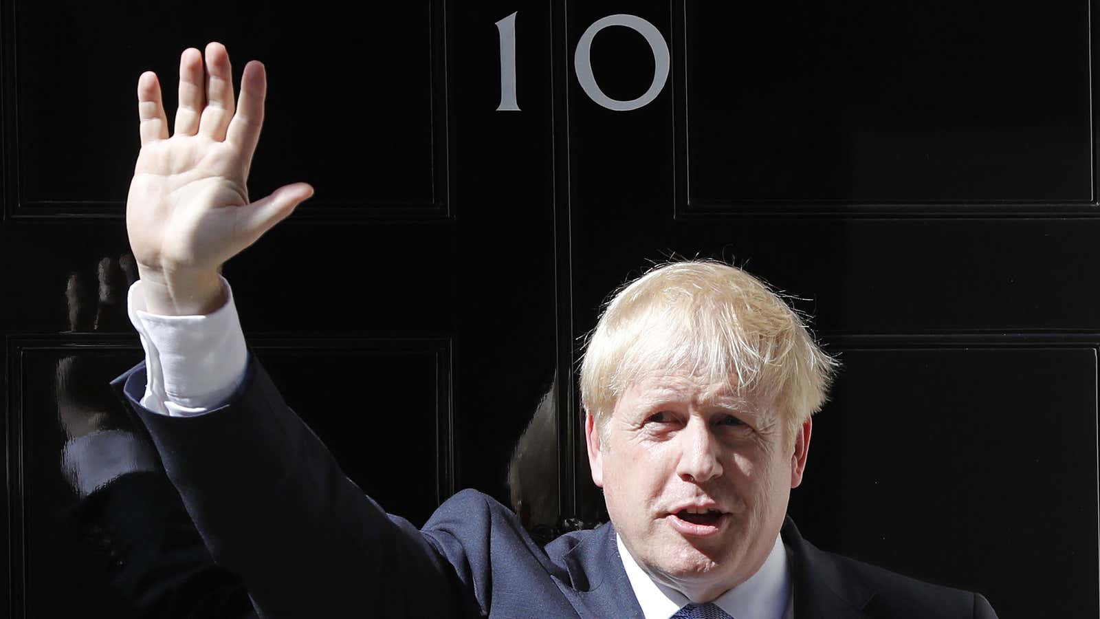 Boris Johnson outside 10 Downing Street.