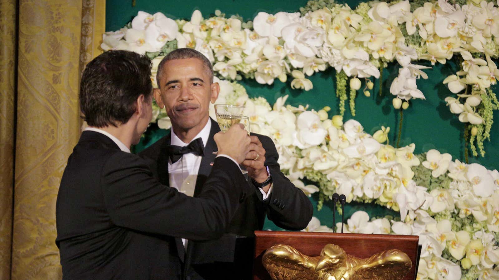 Photos Bromance Was In The Air As The Obamas Hosted The Trudeaus At A Washington State Dinner