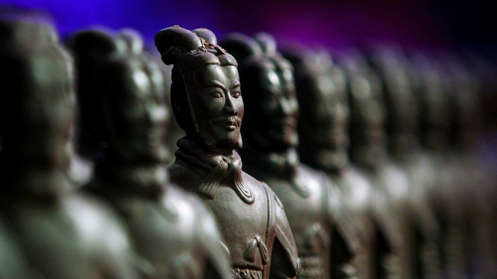 Chocolate Terracotta Warriors in Beijing’s World Chocolate Wonderland theme park that opened in 2010.