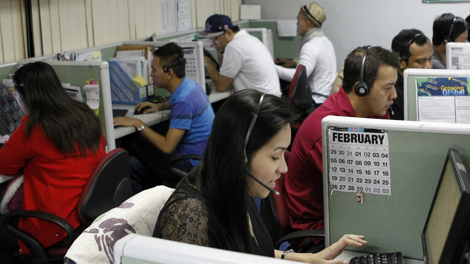 A call center in Manila.