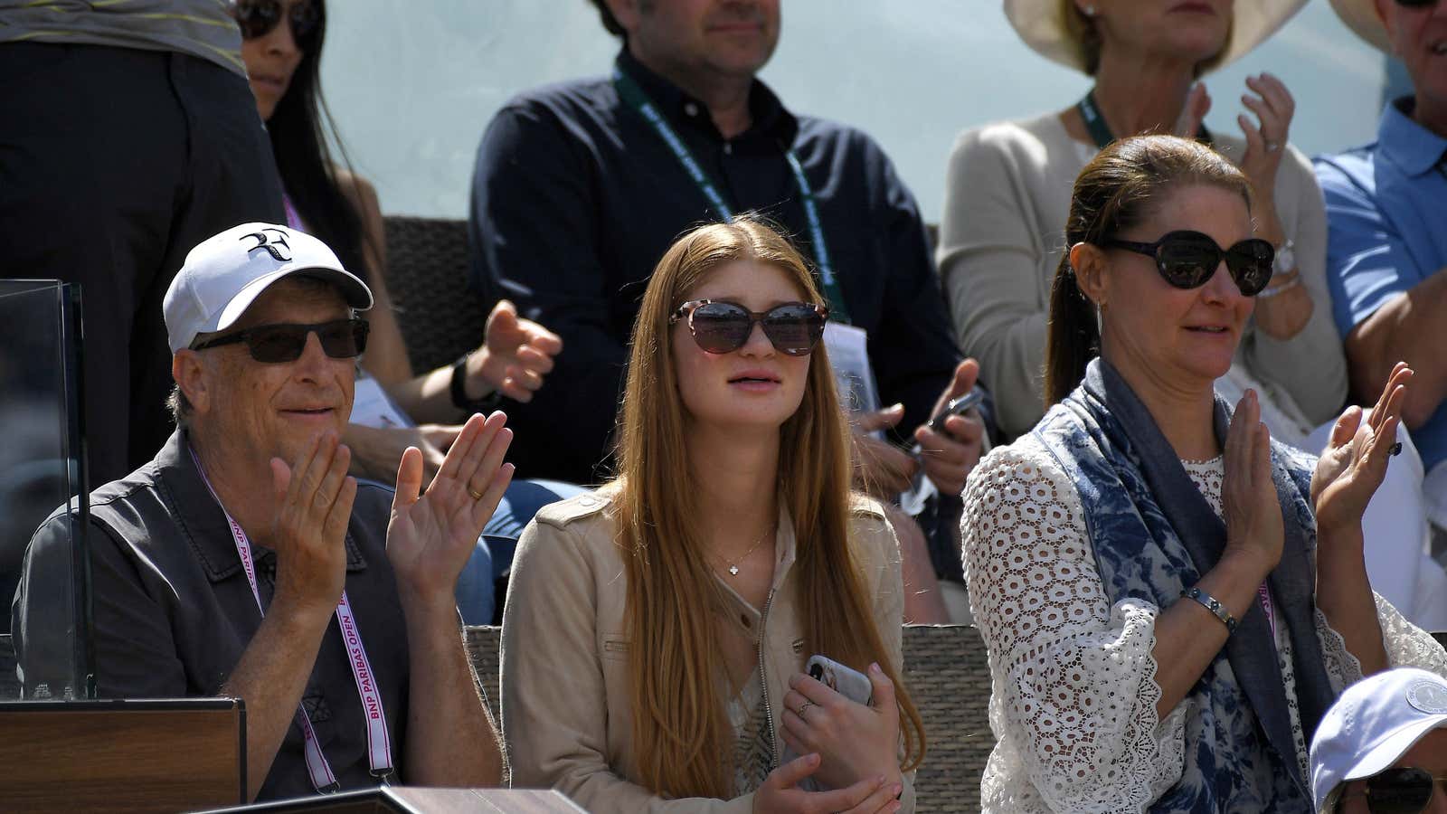 Bill, Jennifer, his oldest daughter, and Melinda Gates.