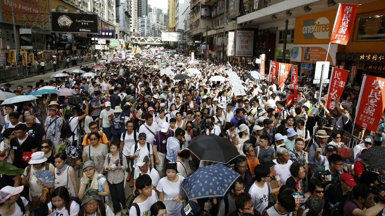 The “fringe” element during the July 1 protest.