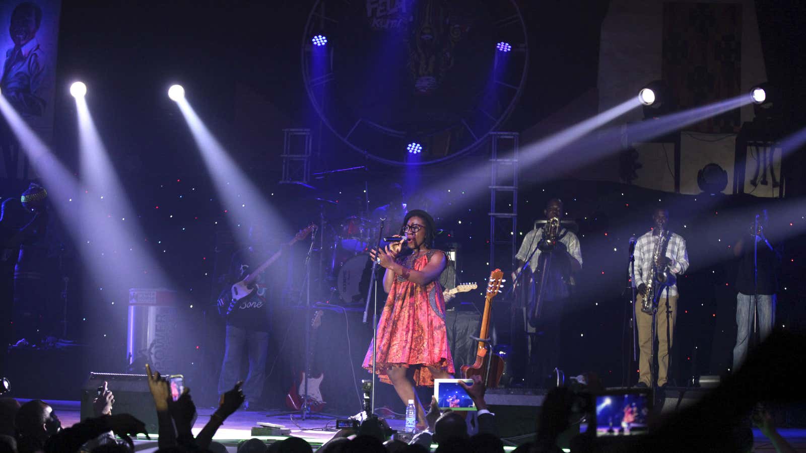 Nigerian singer Asa performing in Lagos