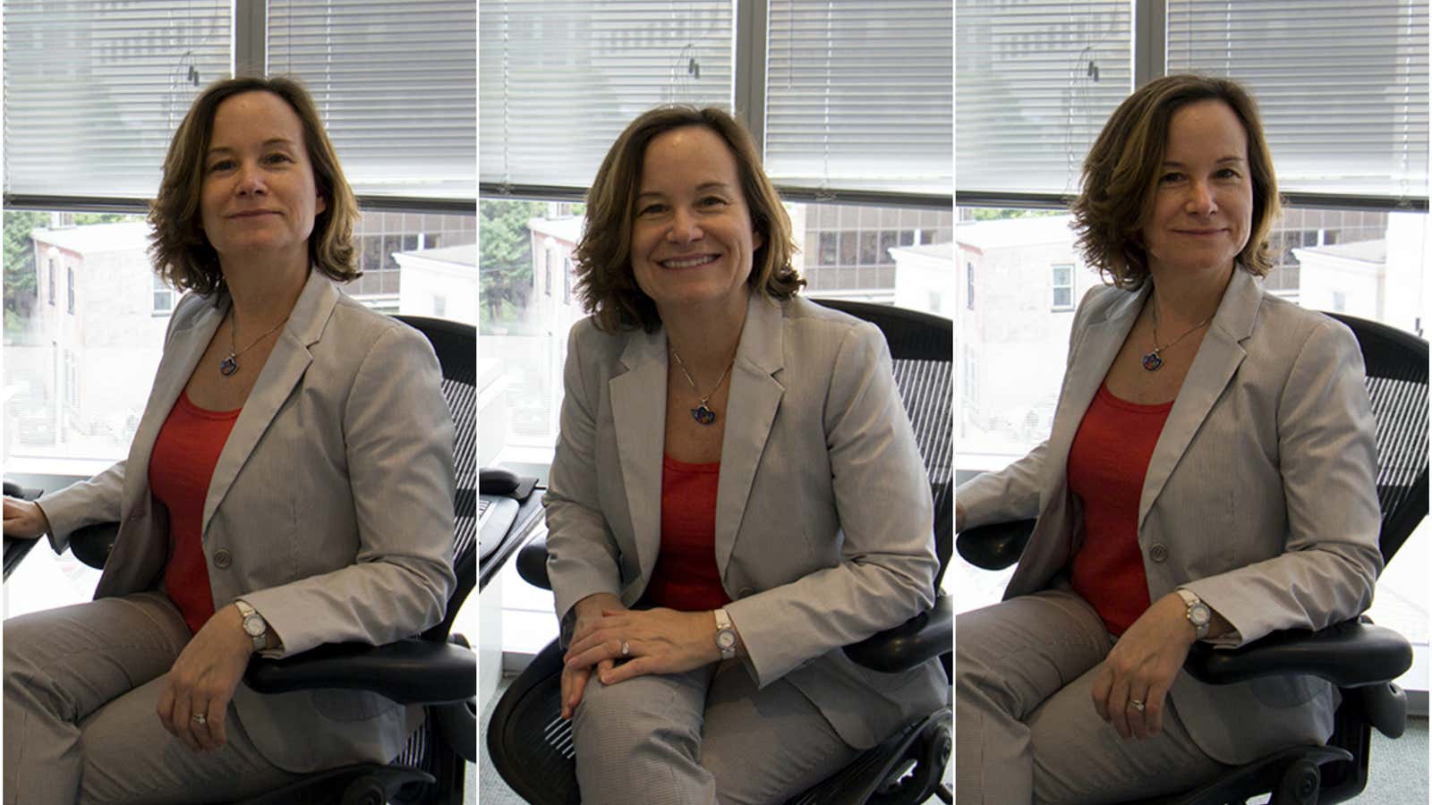 Caroline Freund in her Washington office.