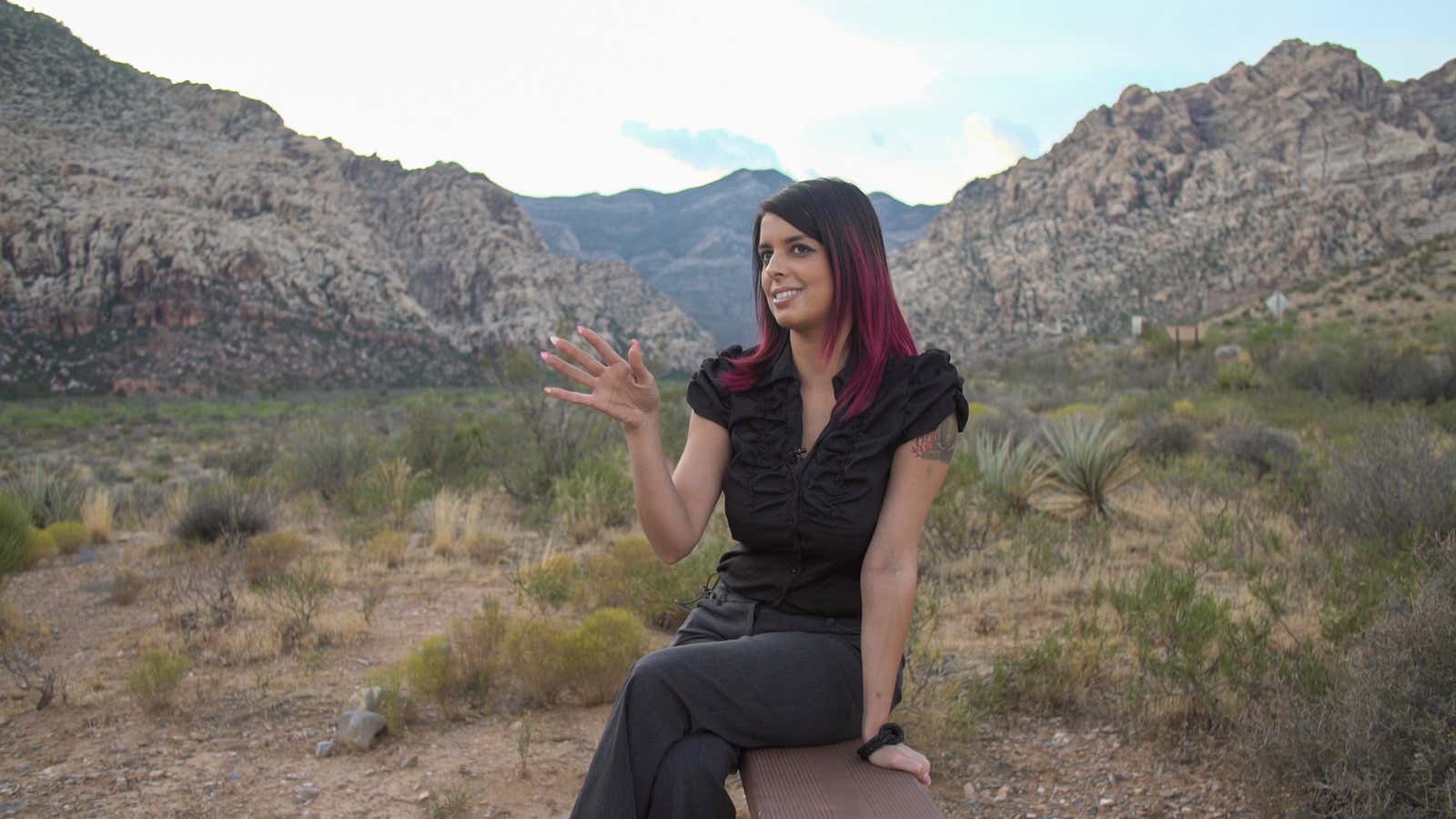 Christina in Red Rock Canyon State Park in Las Vegas.