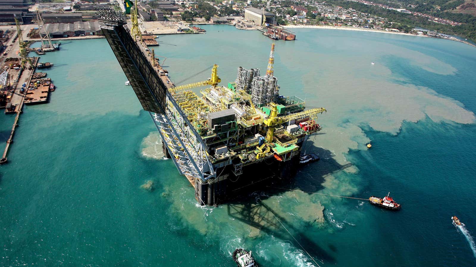 A Petrobras platform off the coast of Rio de Janeiro.