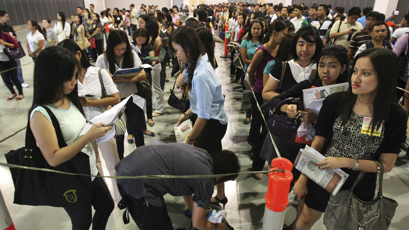 A job fair in Manila.