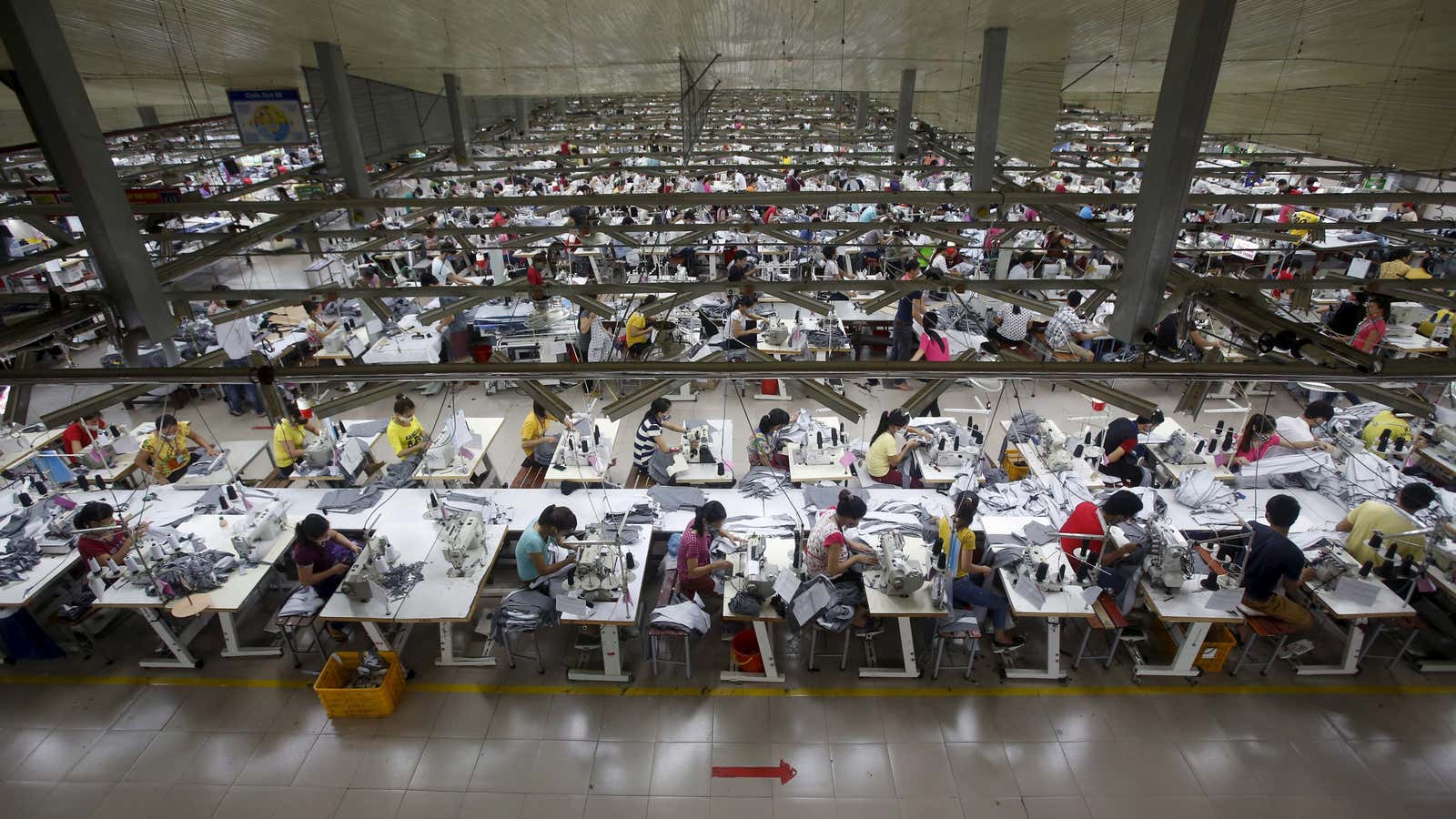 A garment factory in Bac Giang province, near Hanoi.