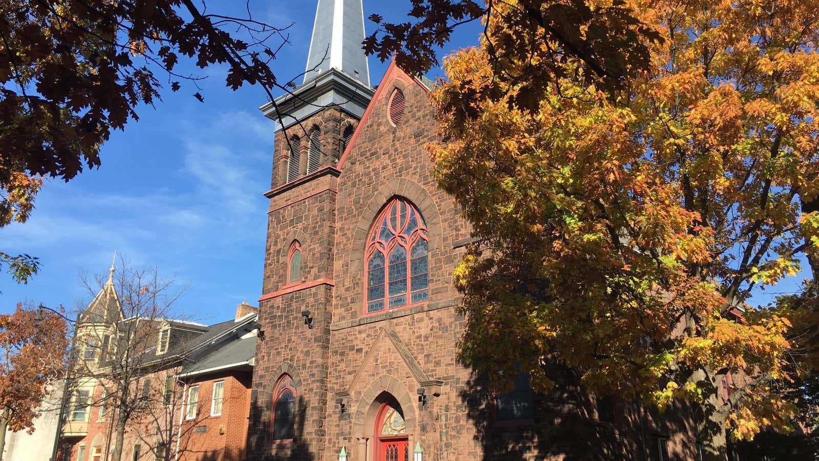 A beautiful day for voting in Allentown, PA.