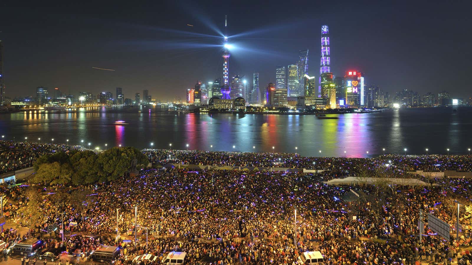 The crowd before last year’s deadly stampede.