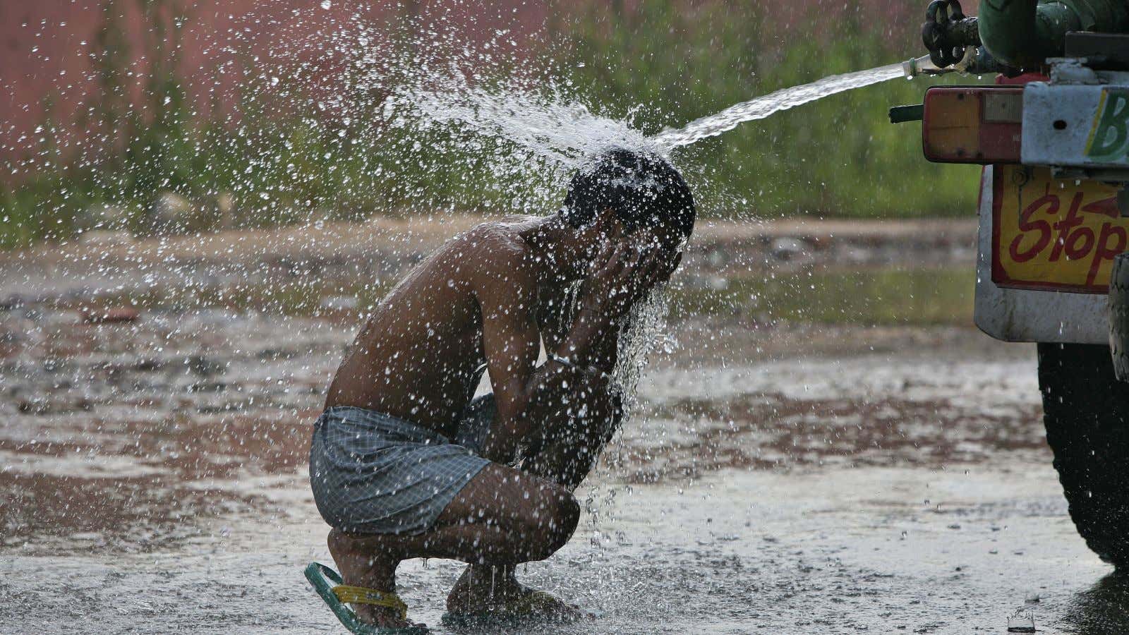 Cooling off.