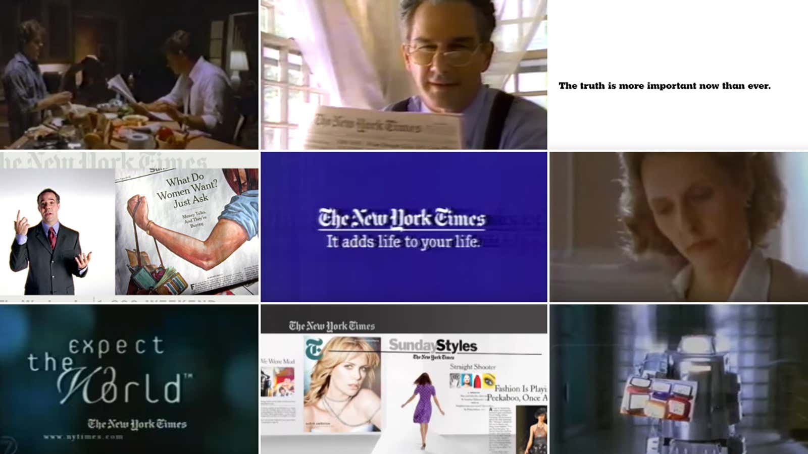 All the ads that were fit to run.