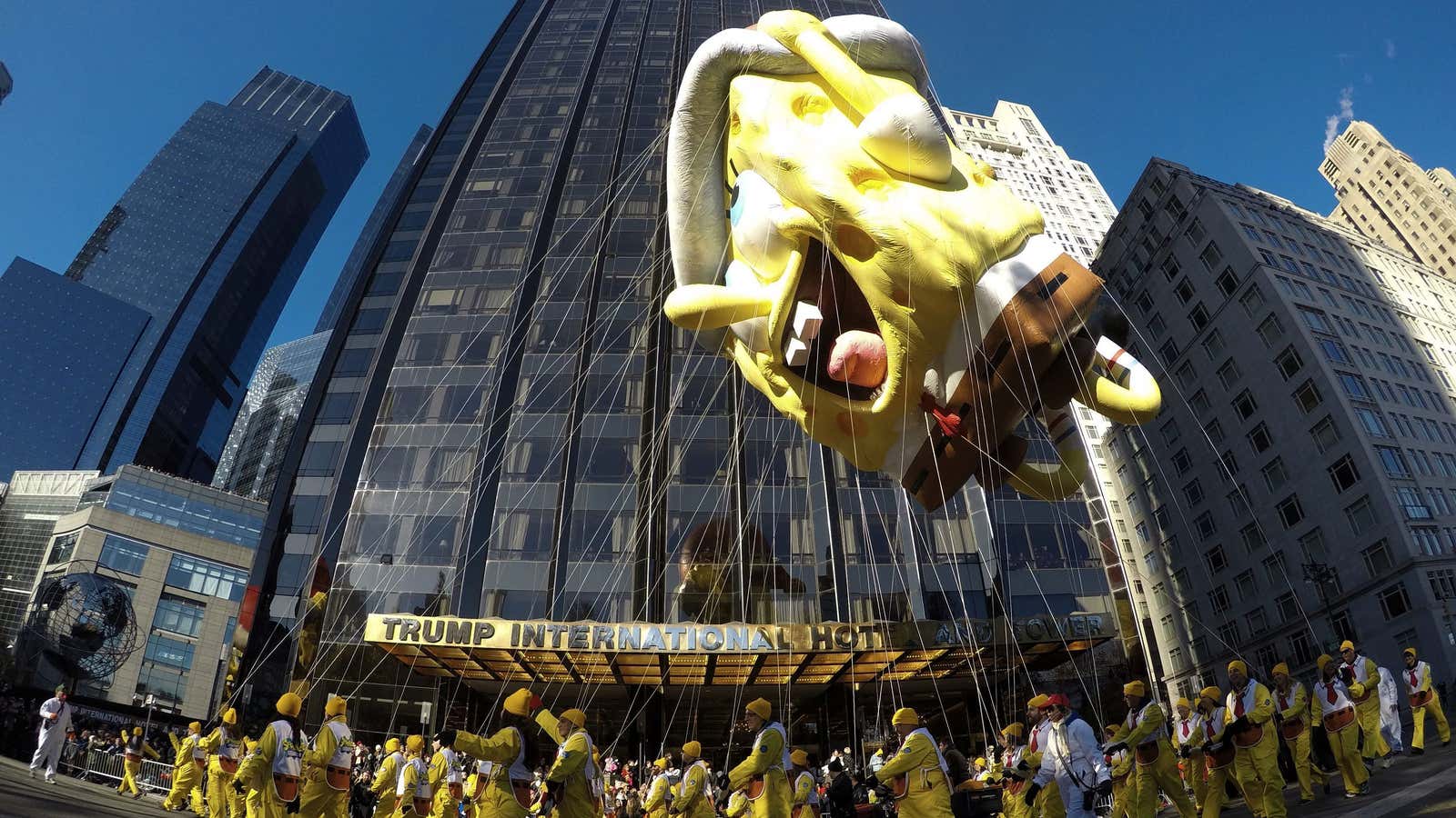 The Macy’s Thanksgiving Day Parade route passes by the Trump International Hotel and Tower, where the apartment in question is located.