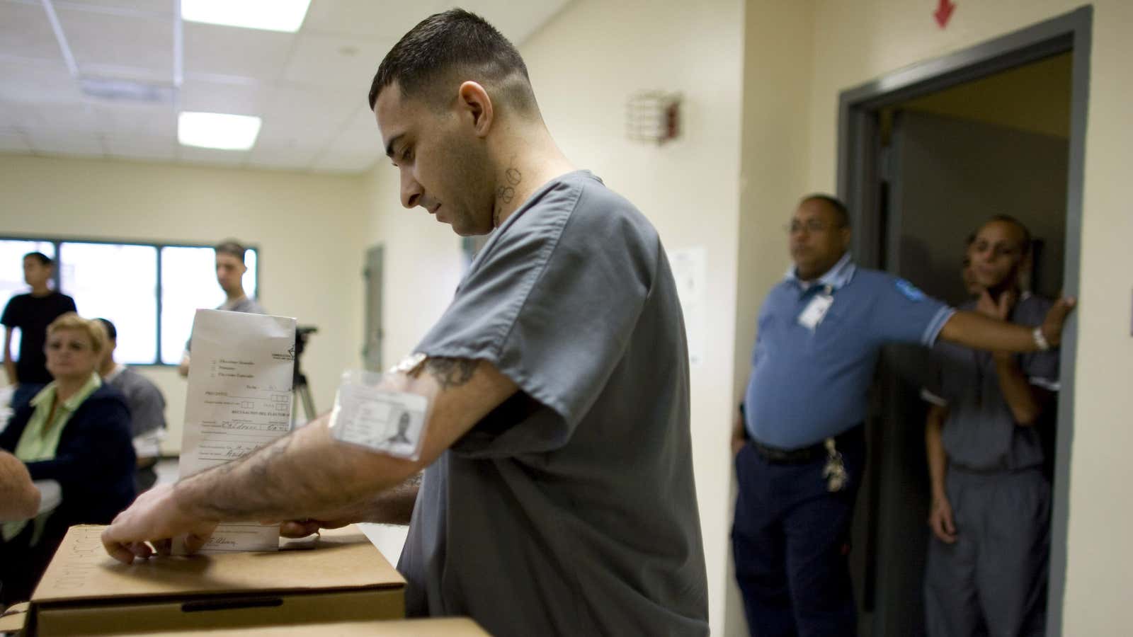 Inmates in Puerto Rico are allowed to vote.