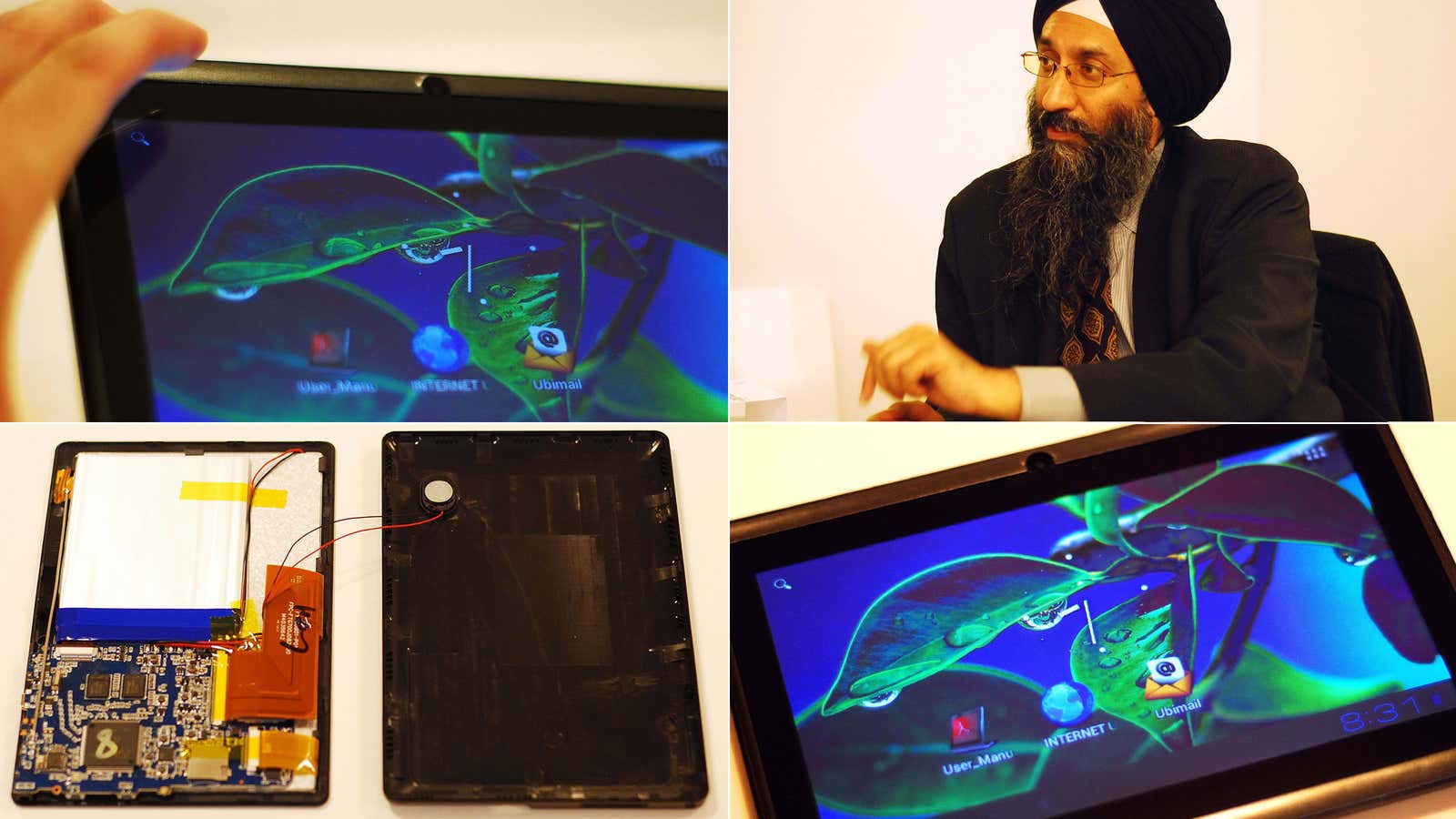 Suneet Tuli, CEO of Datawind, and his $20 tablet.