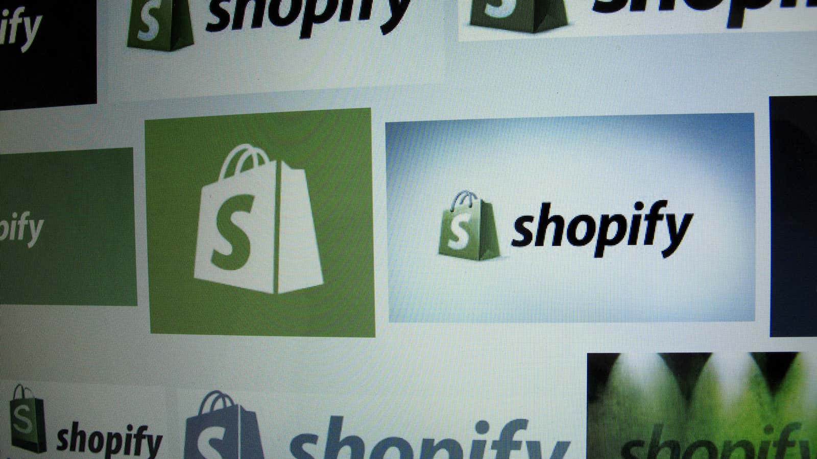 Various Shopify logos.