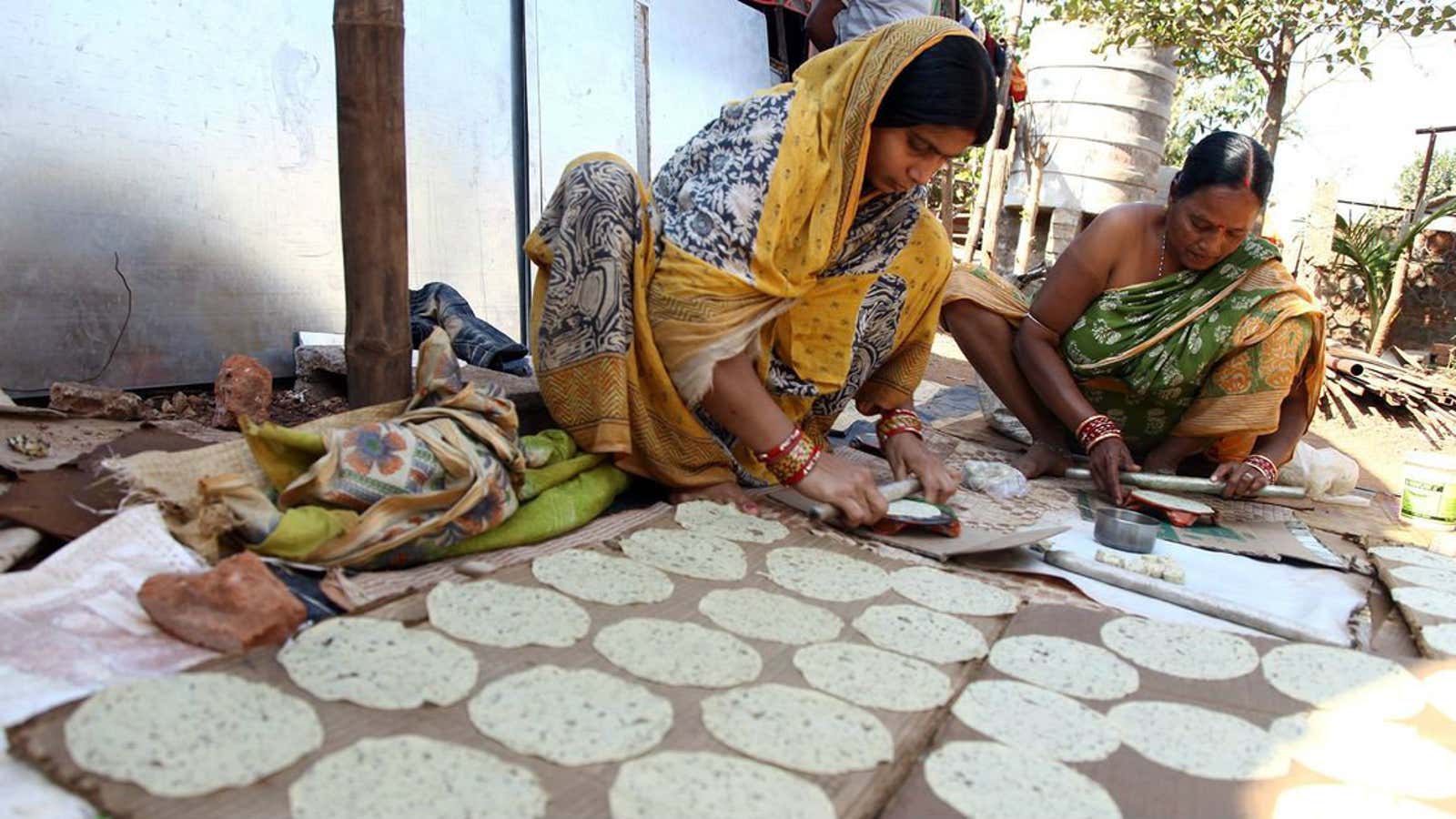 Millions of Indian women work from home for very little pay.