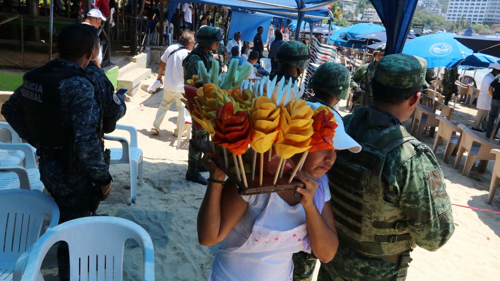 Local vendors and crime scenes.