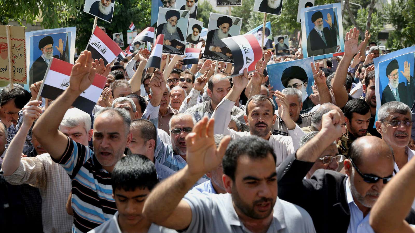 An anti-ISIL demonstration by Iraqis living in Iran.