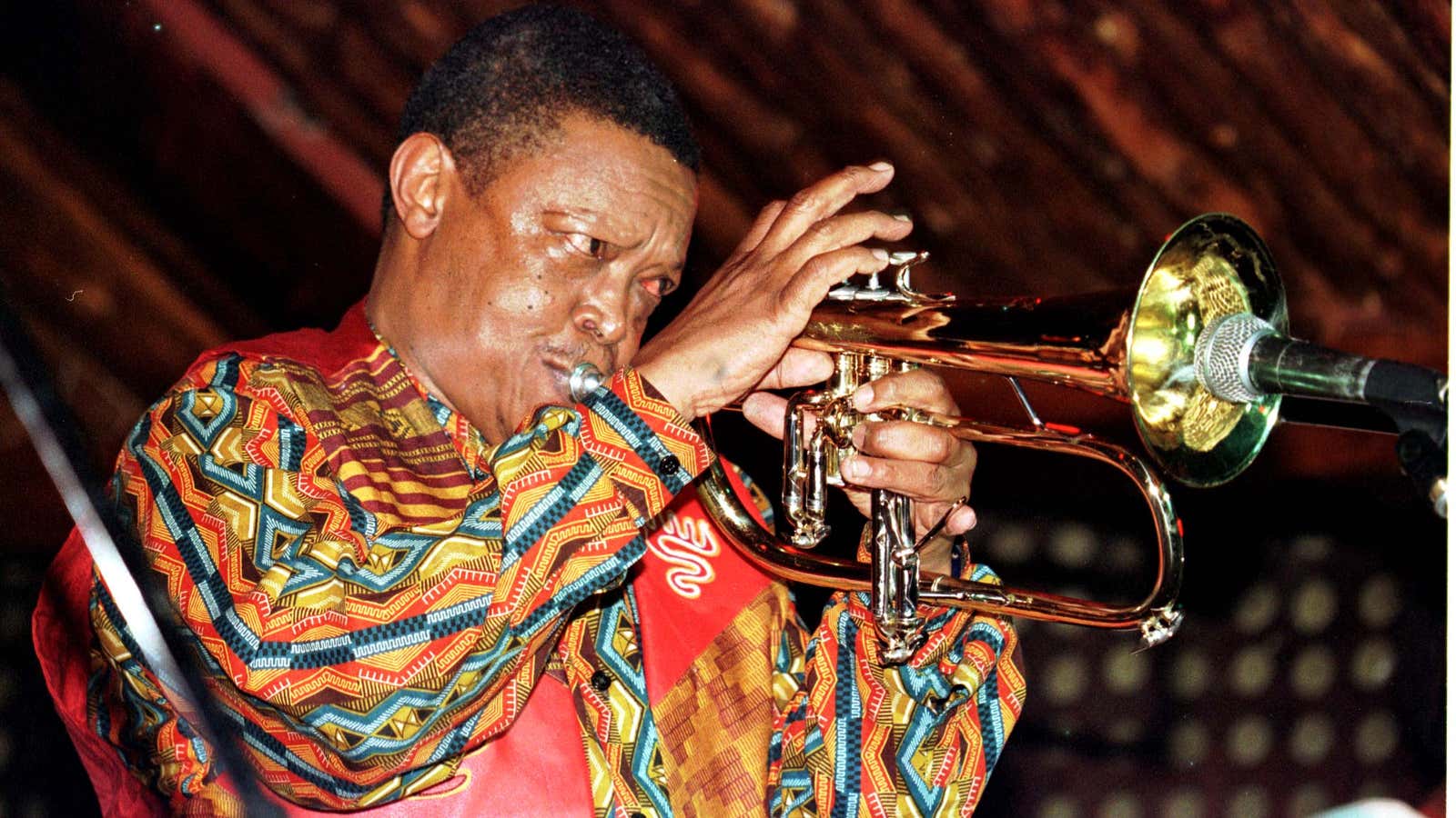 Hugh Masekela in the 1990s.