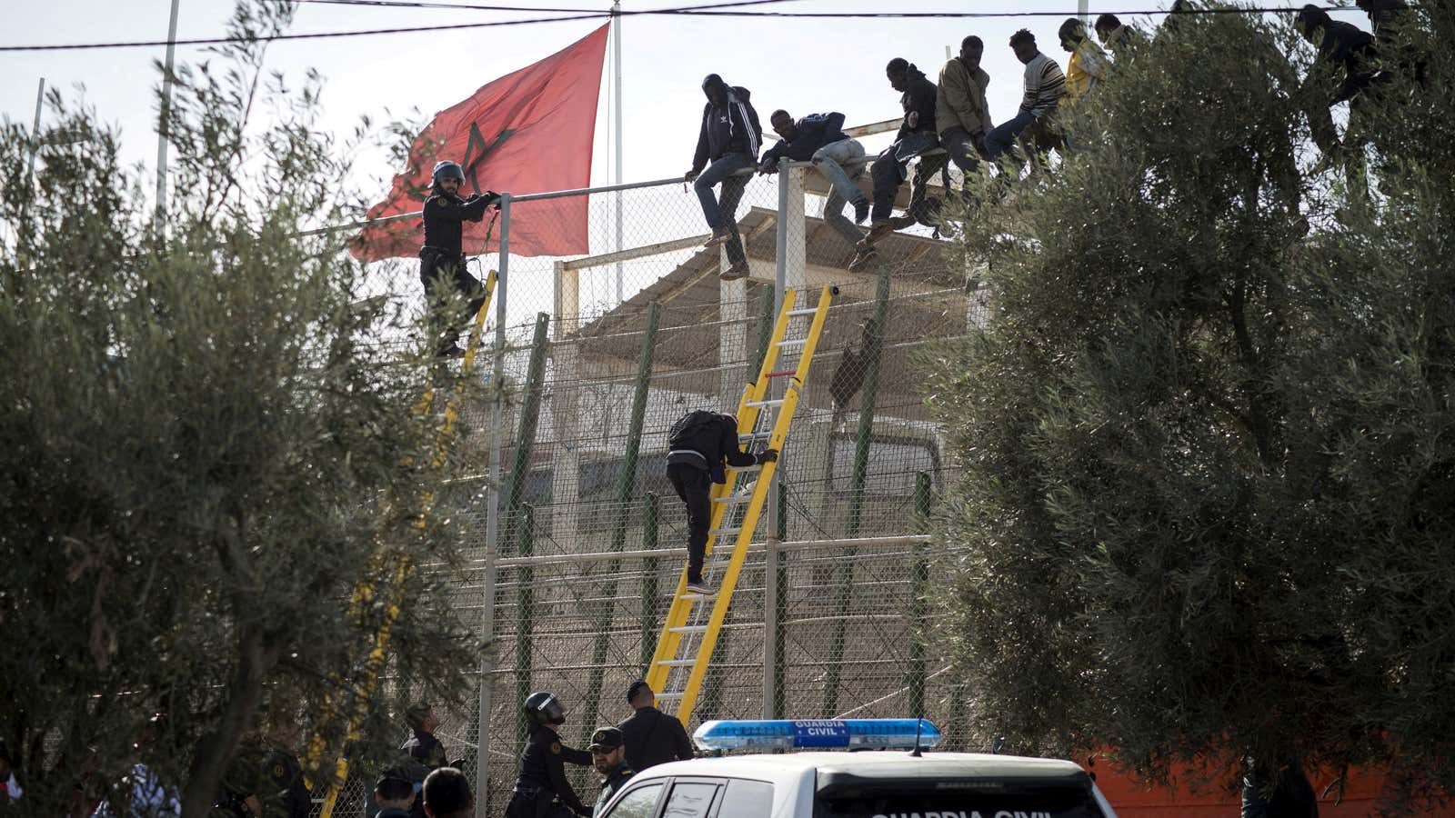 Chances of dying are high if you try to scale this border fence.