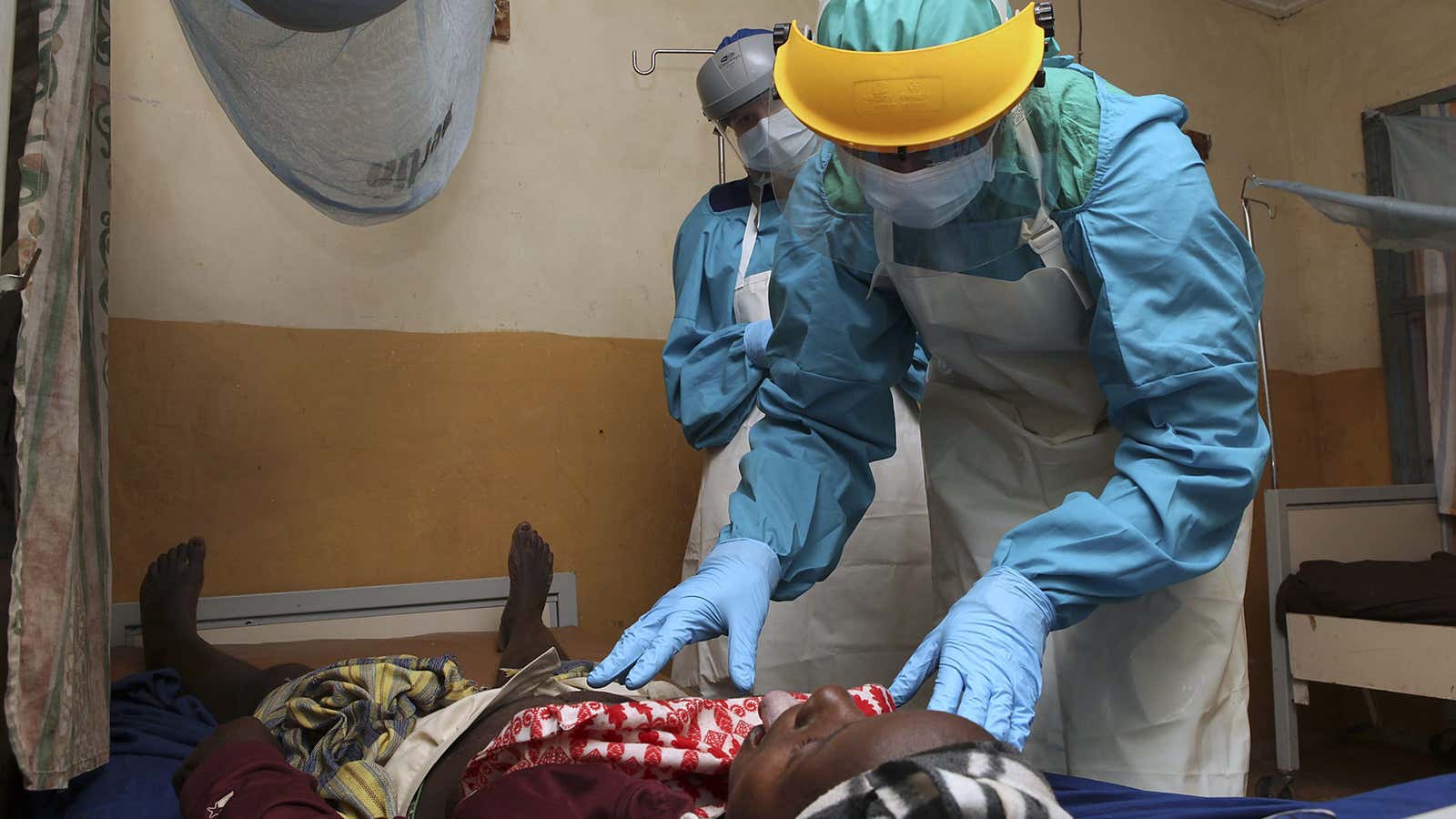 Attending to a patient with Lassa fever