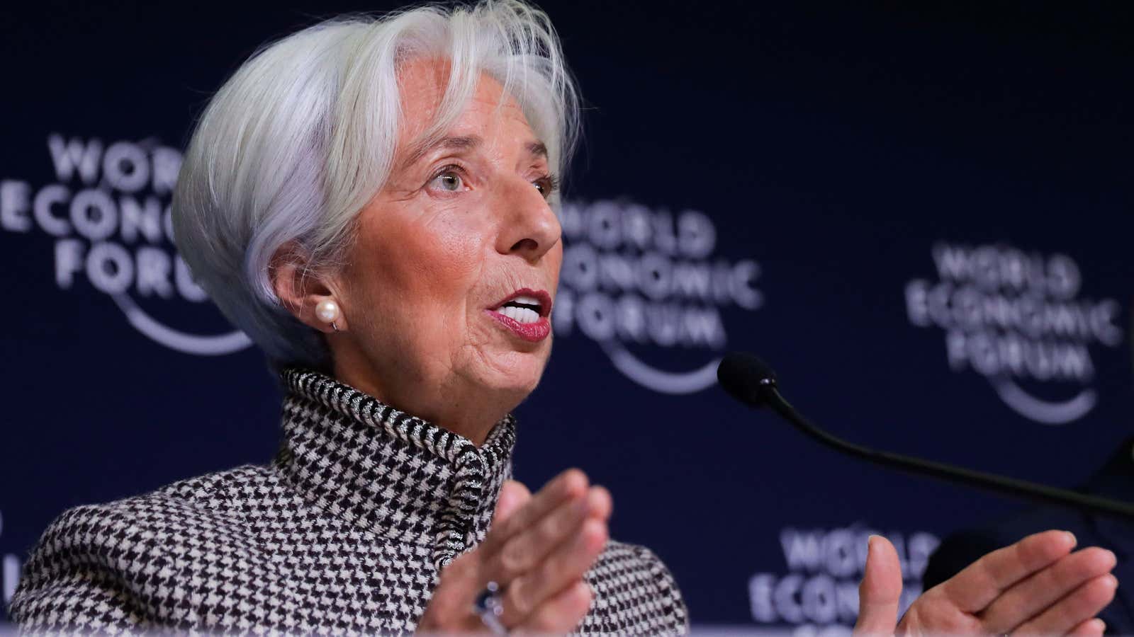 Christine Lagarde, head of the International Monetary Fund, is one of the 696 women expected at Davos this year