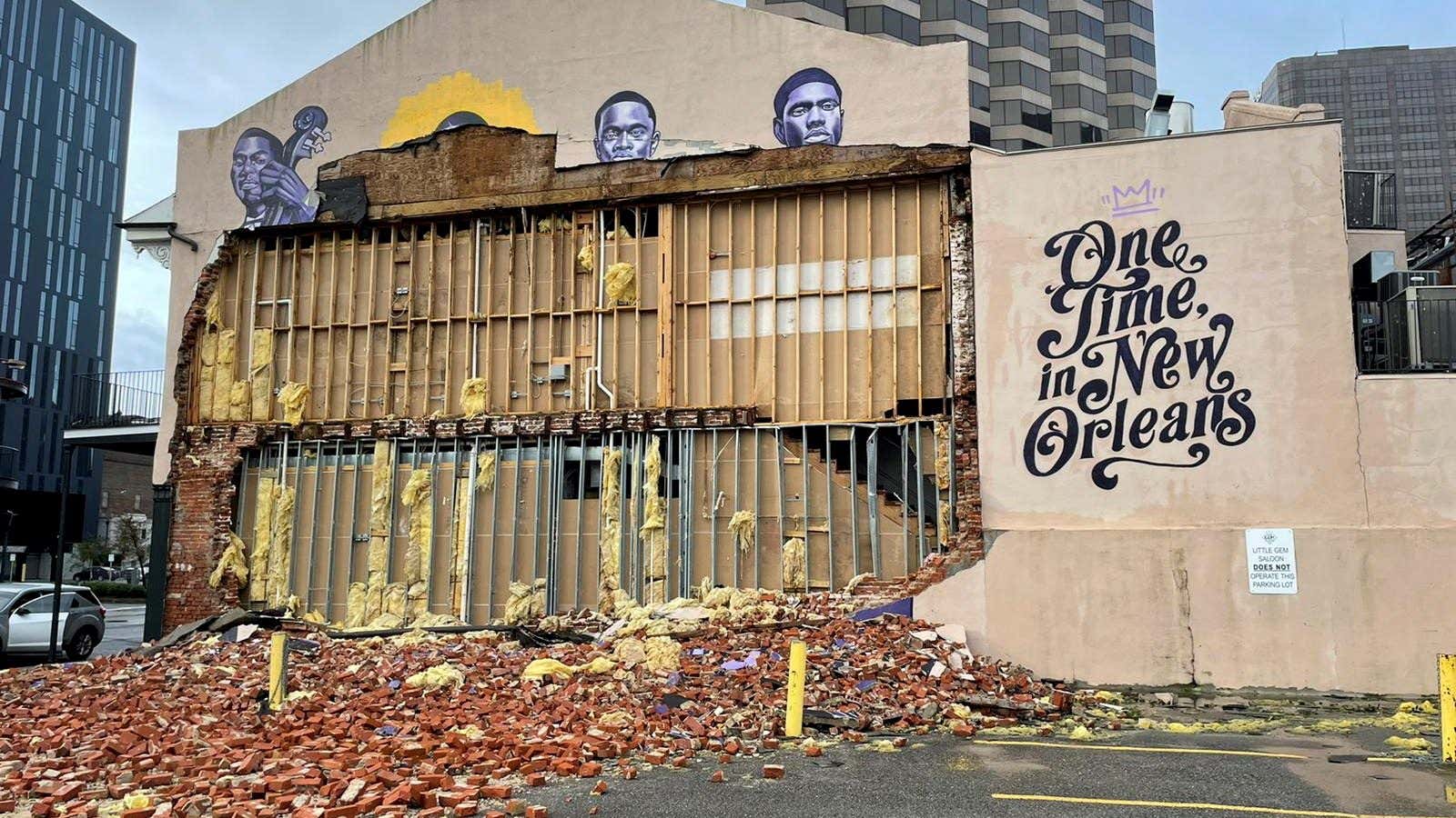 Historic buildings in New Orleans suffered intense damage from Hurricane Ida, which pummeled the city with strong winds on Aug. 29