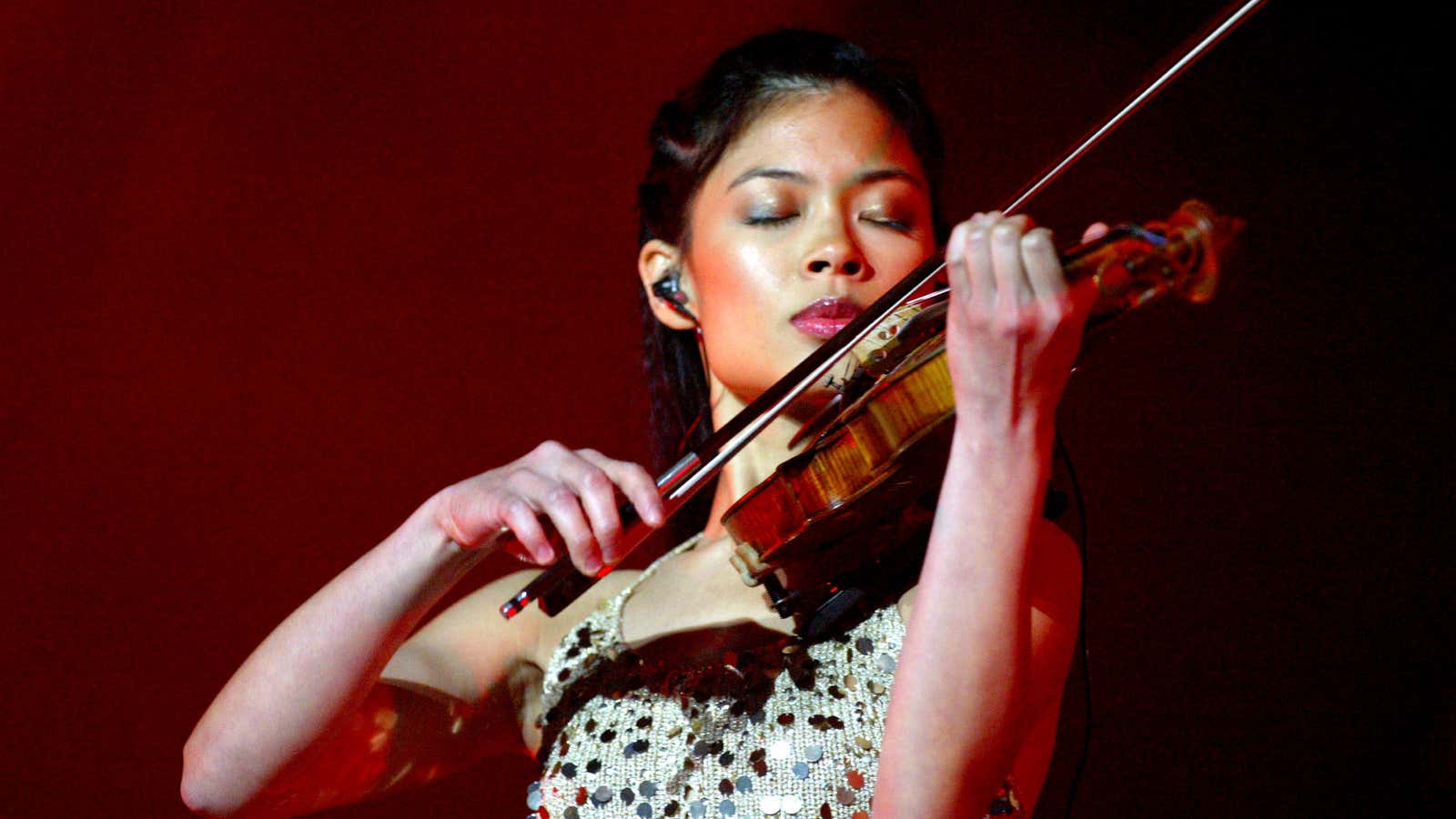 Vanessa Mae during a Cape Town performance.