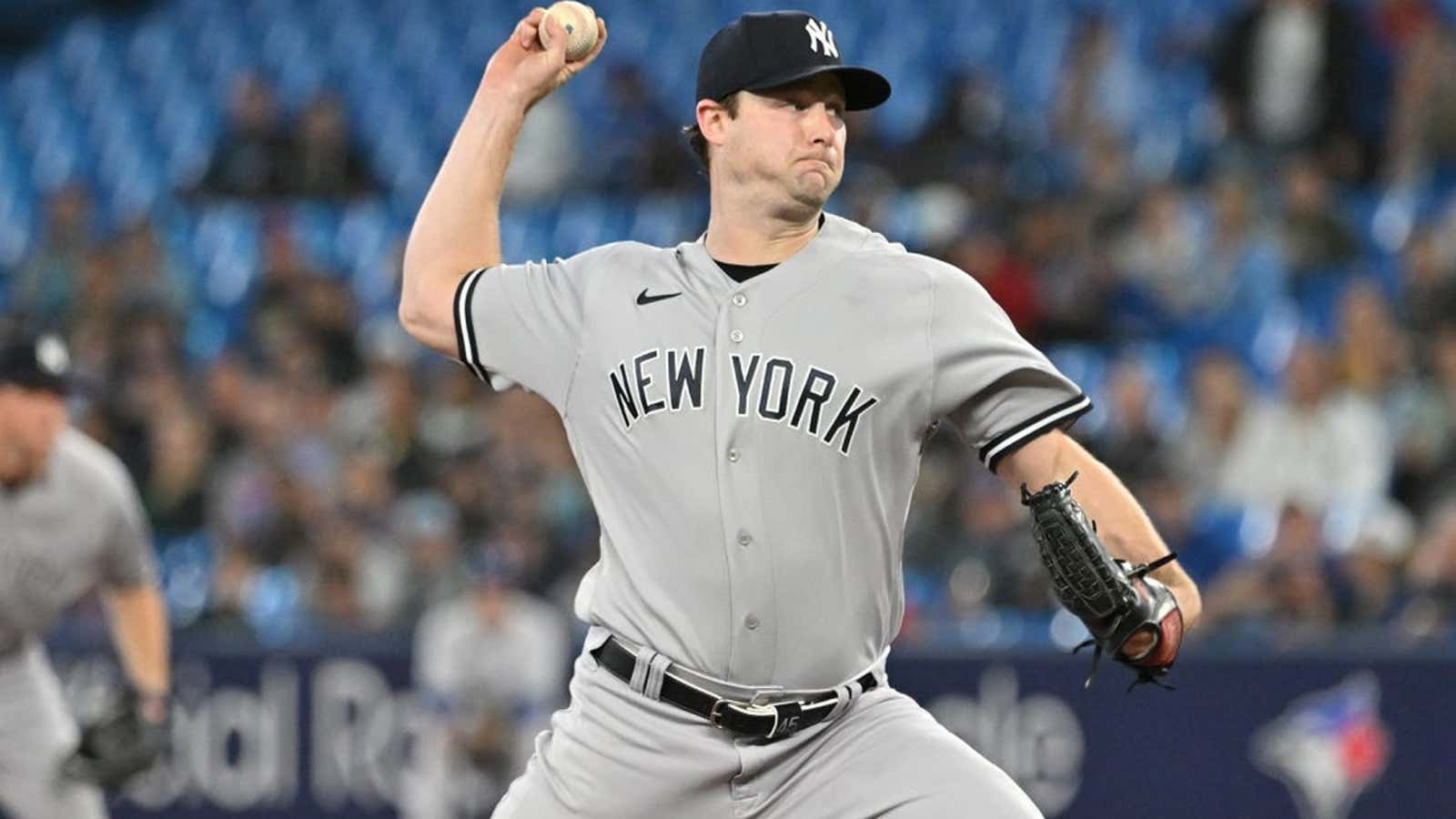 Image for Yankees' Gerrit Cole throws off mound: 'It's a good step'