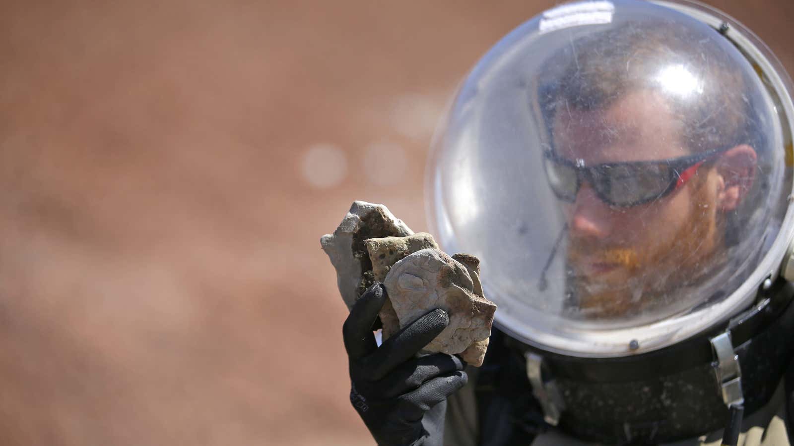 A man at the Mars Research Station in Utah contemplates the question.