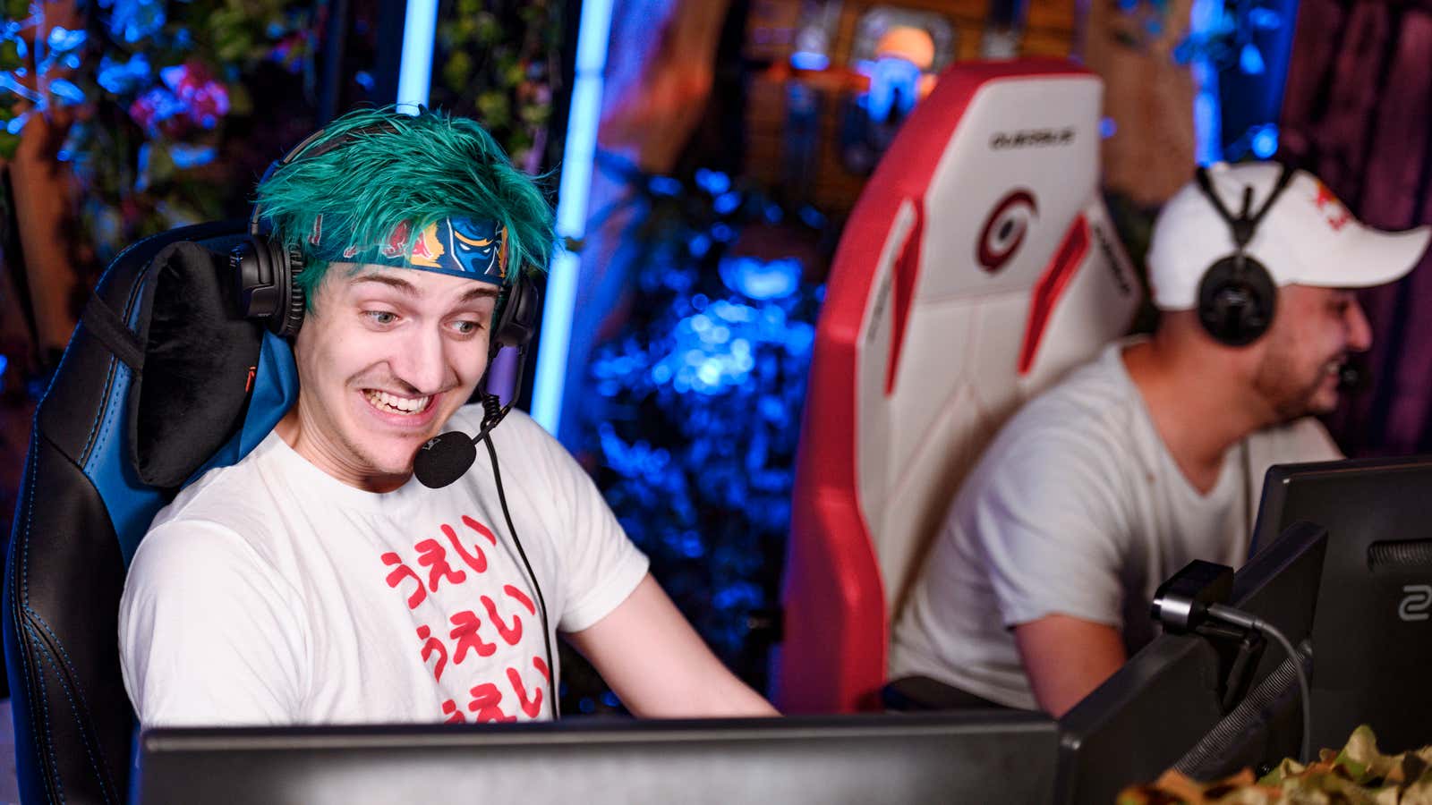 Game streaming superstar Tyler ‘Ninja’ Blevins playing in Paris in 2019.