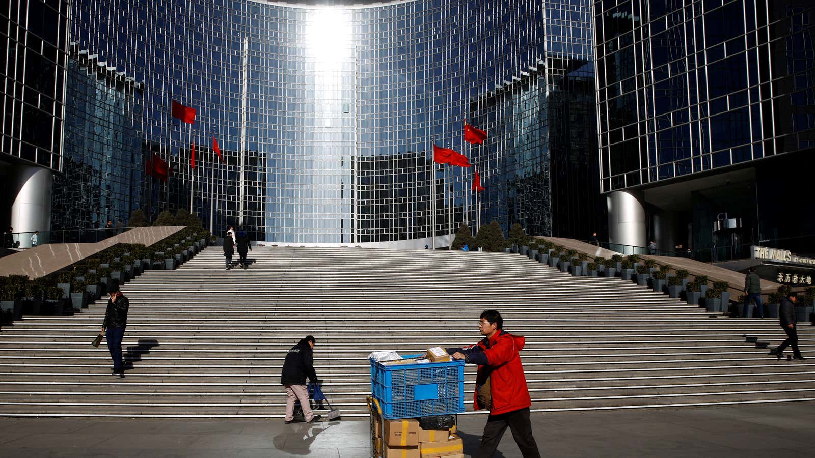 The Grand Hyatt Beijing, where no one’s allowed out for 24 full hours this weekend.