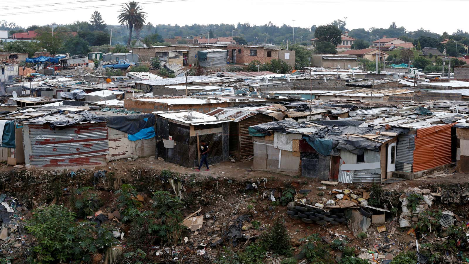 Shacks in Alexandra township, Johannesburg, South Africa, April 10, 2019.