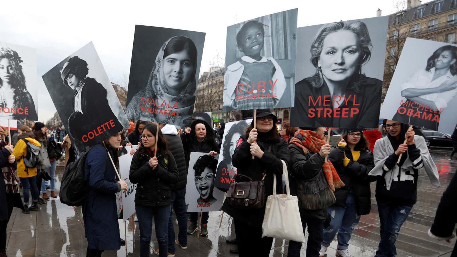 Standing up against violence against women.