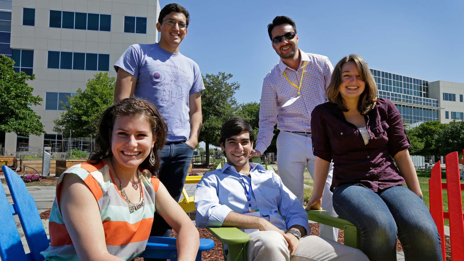 These Google interns may be smiling, but hard work is their reality.