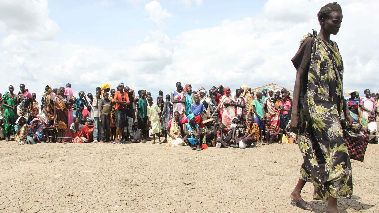 A food distribution at the UN refugee camp in Bentiu_May 30 2014JPG