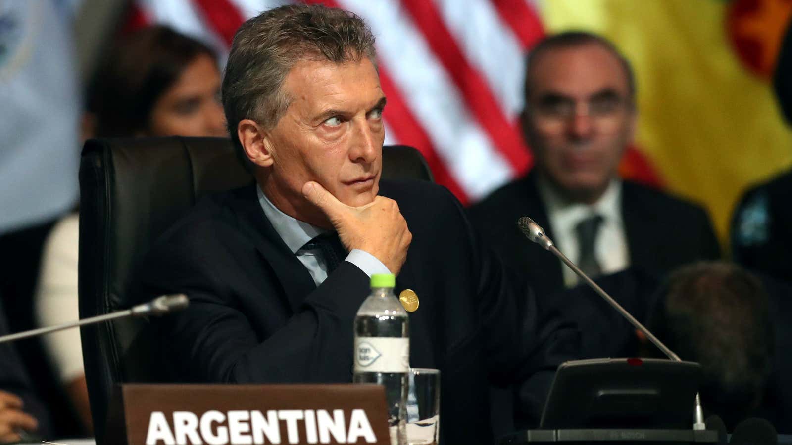 Macri is not sitting comfortably.