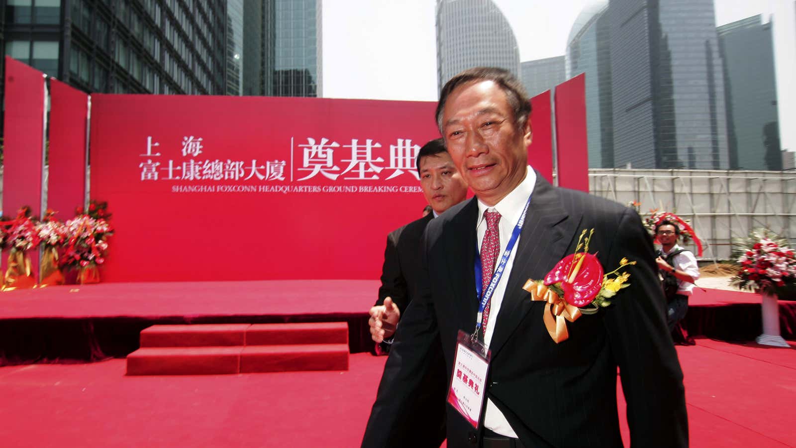 Hon Hai Chairman Terry Gou, hoping that bad things don’t come in threes.