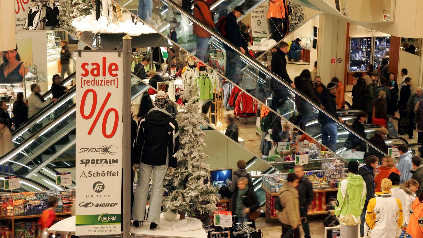 German shoppers doing their duty for the euro zone.