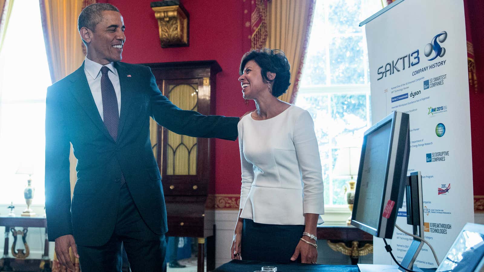 Sakti3 CEO Ann Marie Sastry at the White House.