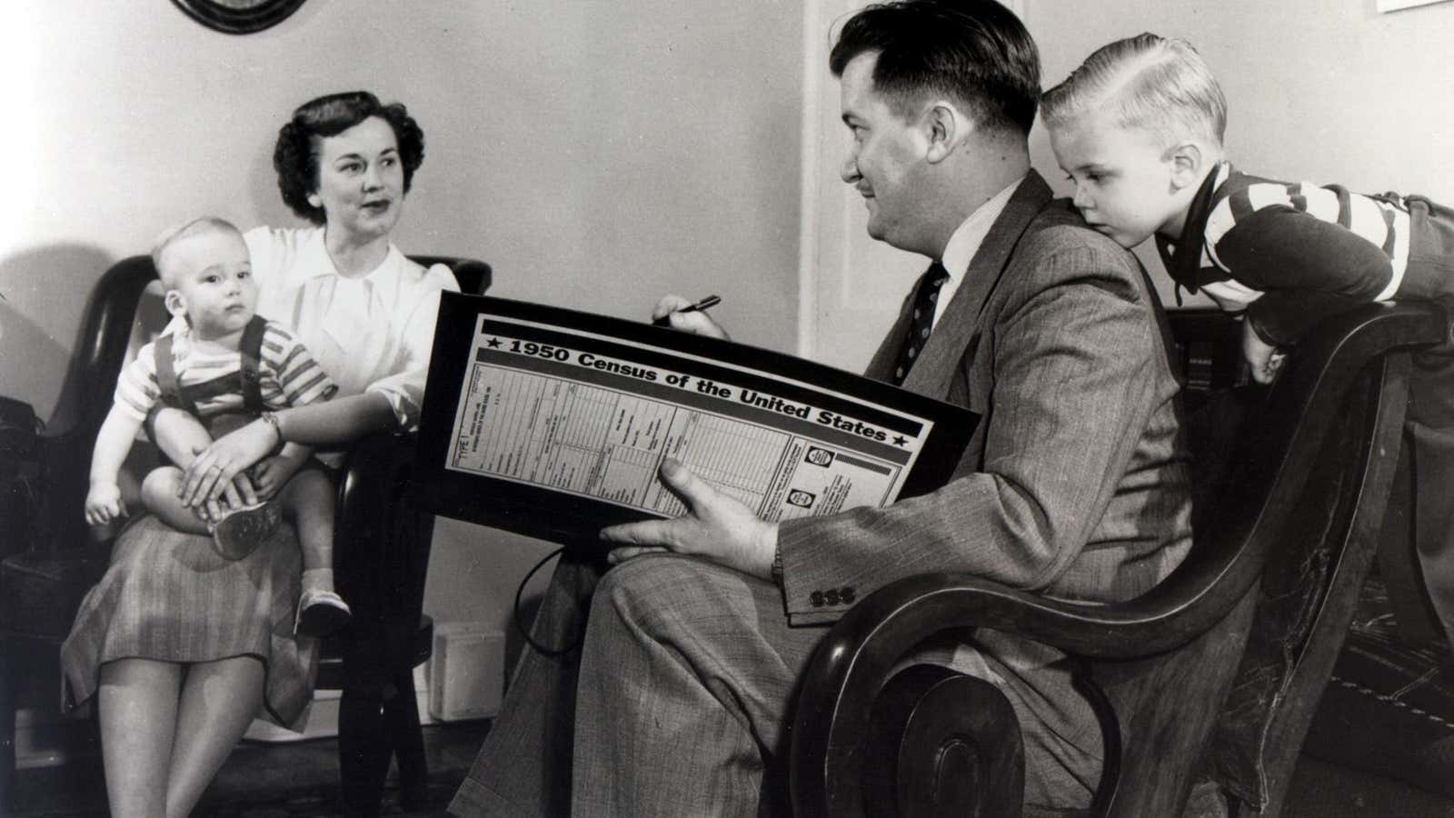 Taking the 1950 census.