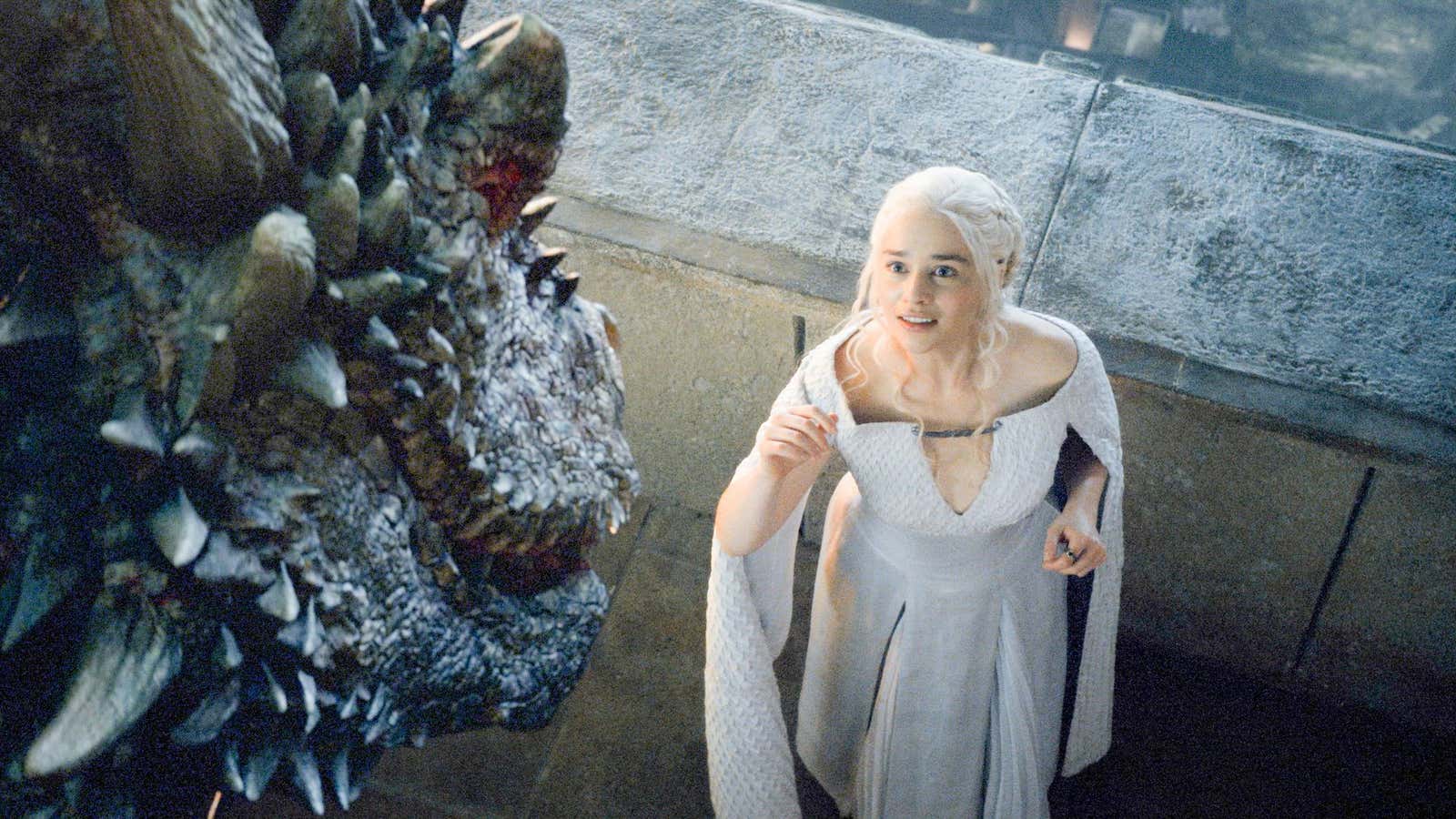 Daenerys’ encounter with her dragons didn’t go quite as well during the season premiere of “Game of Thrones.”