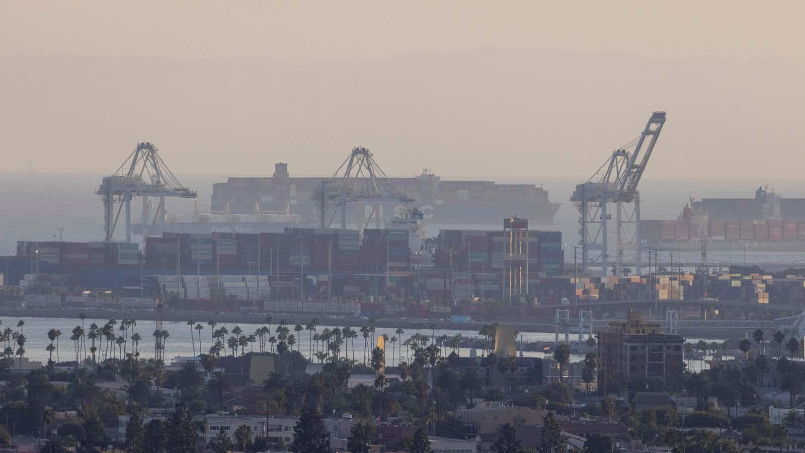 Watching the smog roll in.