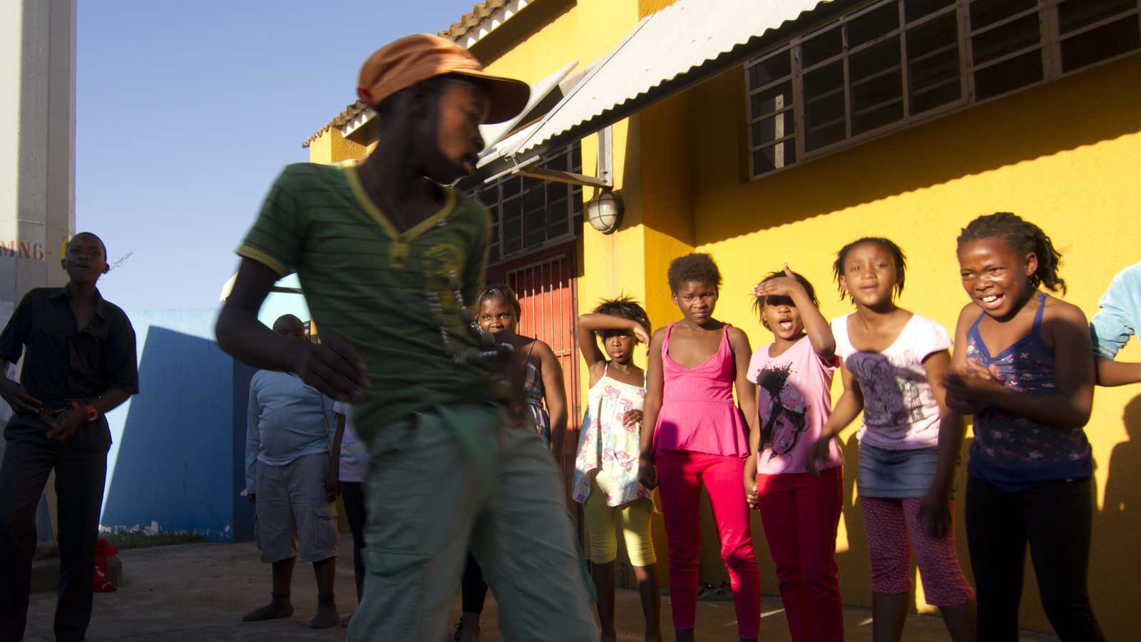 Kids doing a Kwaito dance in Cape Town