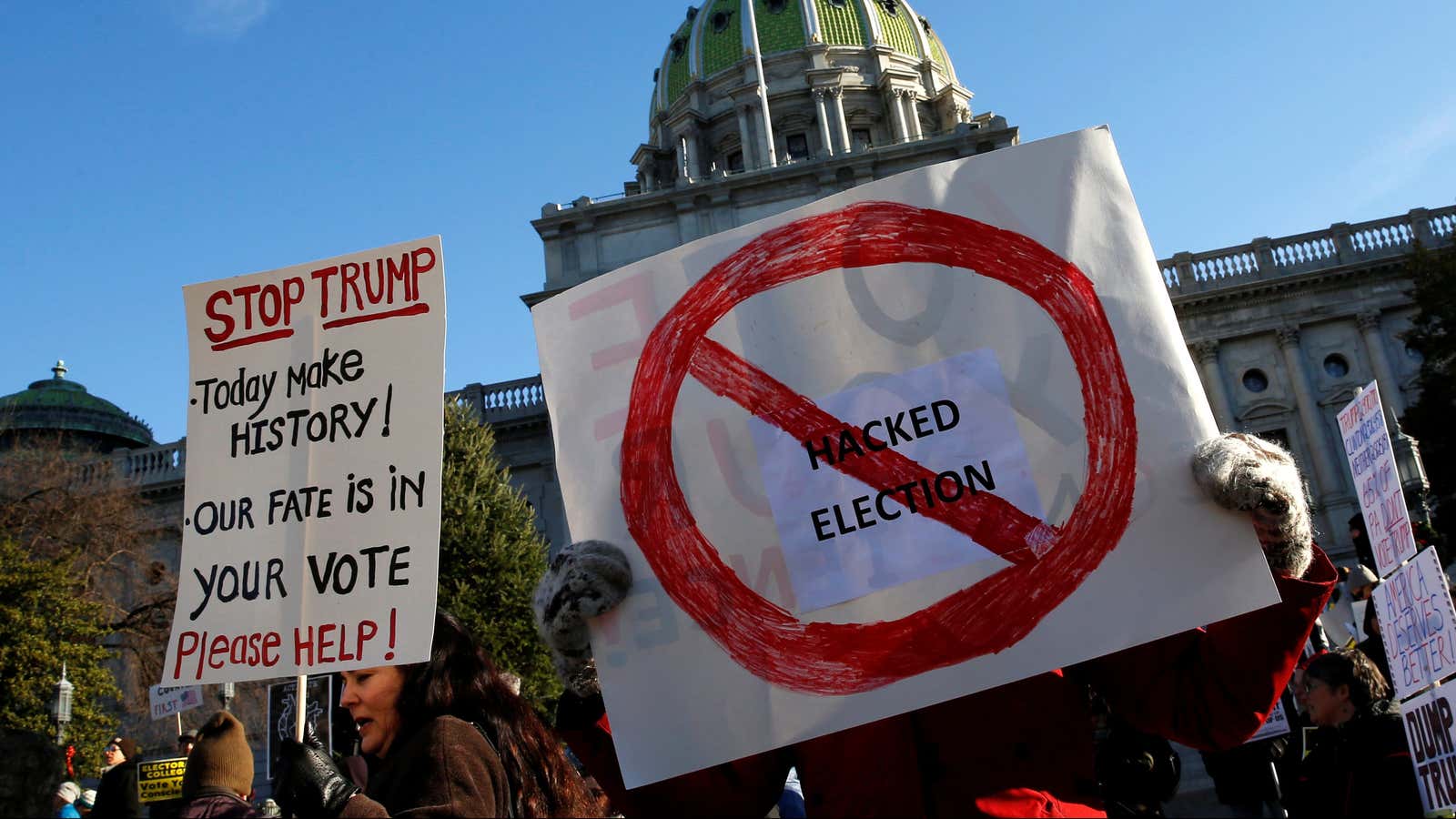 Protesters after Trump’s election.