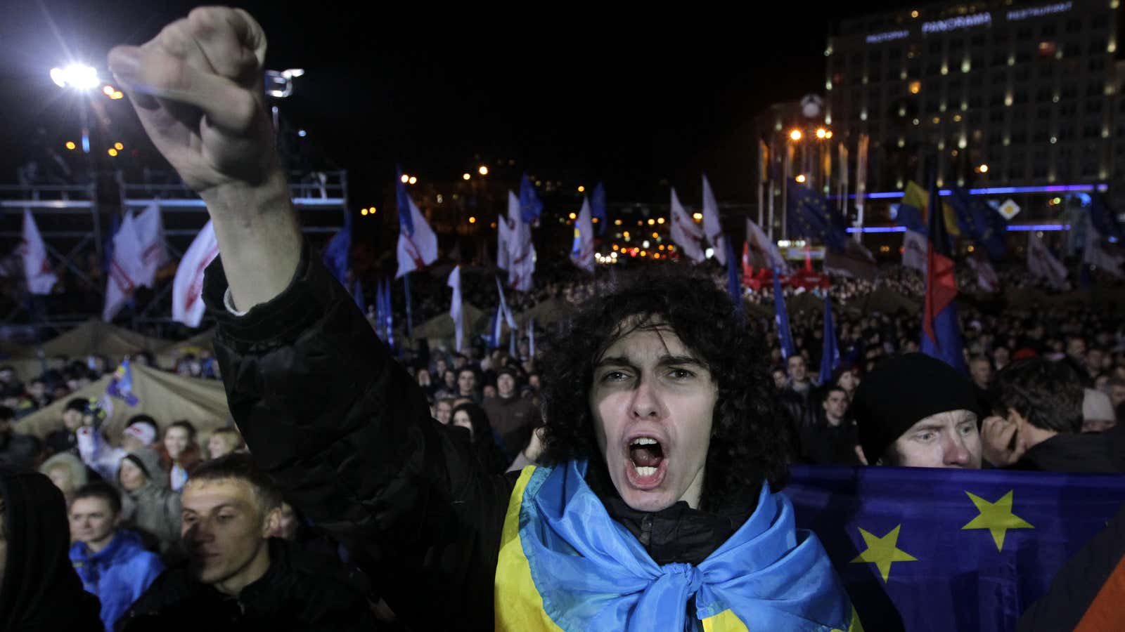 The protestors in Kiev have no desire to be back in the USSR.