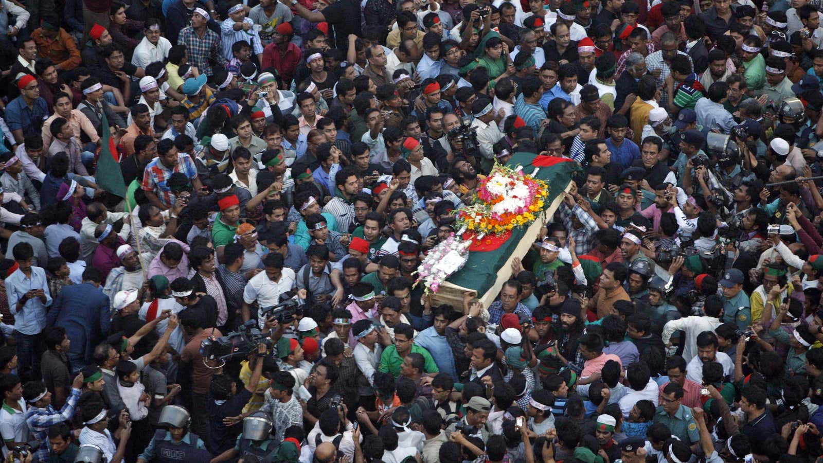 Haider’s funeral.